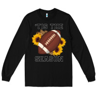 Black tis the season football sunflower Long Sleeve Tee - AdoDesignShop