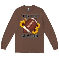 Chestnut tis the season football sunflower Long Sleeve Tee - AdoDesignShop