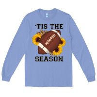Colony Blue tis the season football sunflower Long Sleeve Tee - AdoDesignShop