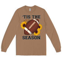 Toasted Coconut tis the season football sunflower Long Sleeve Tee - AdoDesignShop
