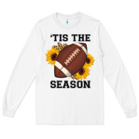 White tis the season football sunflower Long Sleeve Tee - AdoDesignShop