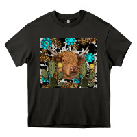 Asphalt western cow Heavy Core Tee - RanaPortraitStore