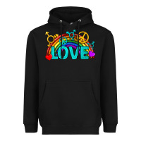 Black Western LGBTQ+ Love Rainbow Heavyweight Hoodie - BundleAndBundleShop