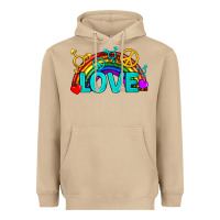 Mushroom Western LGBTQ+ Love Rainbow Heavyweight Hoodie - BundleAndBundleShop