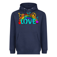 Navy Western LGBTQ+ Love Rainbow Heavyweight Hoodie - BundleAndBundleShop