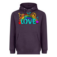 Plum Western LGBTQ+ Love Rainbow Heavyweight Hoodie - BundleAndBundleShop