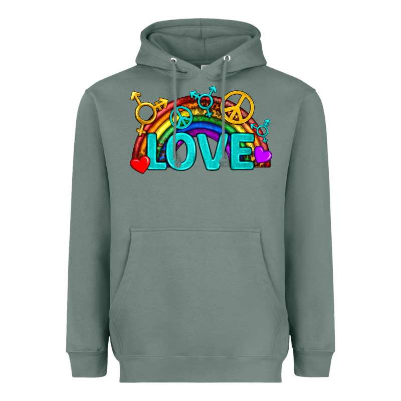 Western Lgbtq+ Love Rainbow Heavyweight Hoodie by BundleAndBundleShop | Teevron