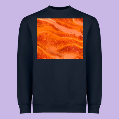 Orange Glitter Heavyweight Sweatshirt Designed By Jahusdesignshop