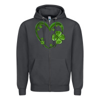 Smoke st patricks day shamrock heart Zipper Hoodie - MaliasSmallBusiness