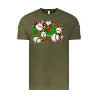 Vintage Olive baseball glove background Vintage Tee - JahusDesignShop