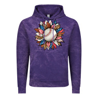 Cloud Purple baseball sunflower Vintage Hoodie - HRA Design Shop