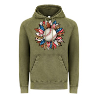 Vintage Olive baseball sunflower Vintage Hoodie - HRA Design Shop