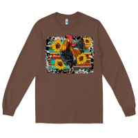 Chestnut western rooster coop animals sunflowers cowhide serape wooden Long Sleeve Tee - Artiststas