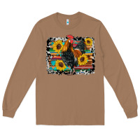 Toasted Coconut western rooster coop animals sunflowers cowhide serape wooden Long Sleeve Tee - Artiststas