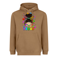 Lgbtq+ Messy Bun With Colorful Stars Heavyweight Hoodie | Teevron