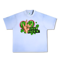 Shamrockin' Rock N Roll Female Hand Urban Heavy Tee | Teevron