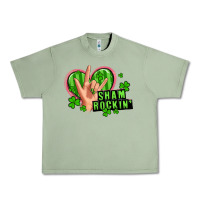 Oil Green shamrockin' rock n roll female hand Urban Heavy Tee - Artiststas