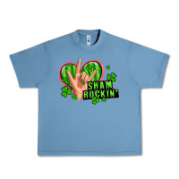 Pebble Blue shamrockin' rock n roll female hand Urban Heavy Tee - Artiststas