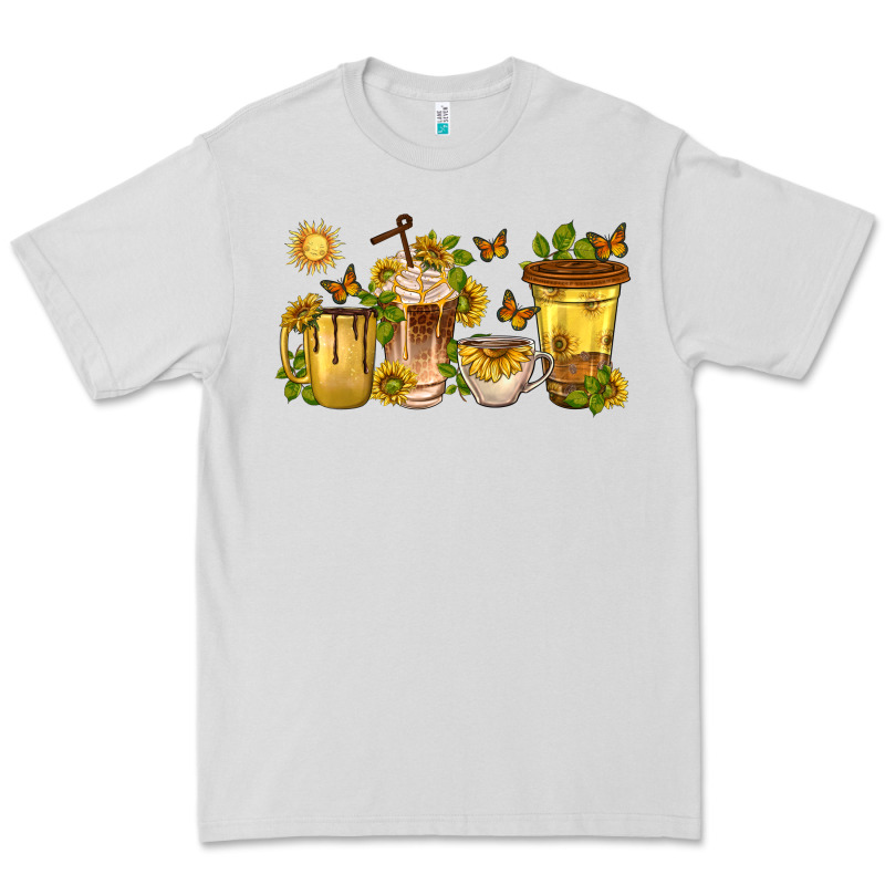 Sunflower Coffee Cups Premium Tee by texasbilliewilder | Teevron