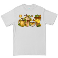 Dove Grey sunflower coffee cups Premium Tee - texasbilliewilder