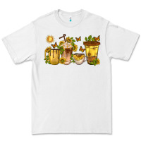 White sunflower coffee cups Premium Tee - texasbilliewilder