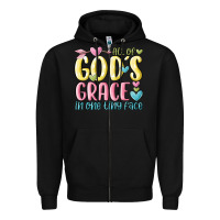 Black all of god's grace in one tiny face Zipper Hoodie - MaliasSmallBusiness