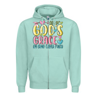Seafoam all of god's grace in one tiny face Zipper Hoodie - MaliasSmallBusiness