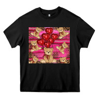 Black valentines day teddy bear tumbler Heavy Core Tee - RanaPortraitStore