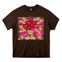 Chocolate Brown valentines day teddy bear tumbler Heavy Core Tee - RanaPortraitStore