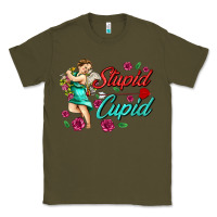 Army Green stupid cupid Classic Tee - AdoDesignShop