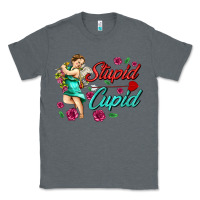 Charcoal Heather stupid cupid Classic Tee - AdoDesignShop