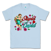 Dusty Blue stupid cupid Classic Tee - AdoDesignShop