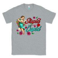Heather Grey stupid cupid Classic Tee - AdoDesignShop