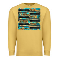 Antique Gold Hairdresser Parting Comb With Leopard And Glitter Seamless Pattern Bbs Premium Sweatshirt - BundleAndBundleShop