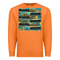 Carrot Hairdresser Parting Comb With Leopard And Glitter Seamless Pattern Bbs Premium Sweatshirt - BundleAndBundleShop