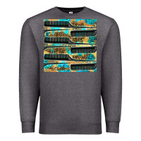 Charcoal Heather Hairdresser Parting Comb With Leopard And Glitter Seamless Pattern Bbs Premium Sweatshirt - BundleAndBundleShop