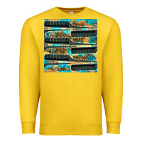 Lemon Hairdresser Parting Comb With Leopard And Glitter Seamless Pattern Bbs Premium Sweatshirt - BundleAndBundleShop