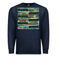 Navy Hairdresser Parting Comb With Leopard And Glitter Seamless Pattern Bbs Premium Sweatshirt - BundleAndBundleShop
