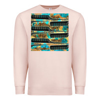 Pale Pink Hairdresser Parting Comb With Leopard And Glitter Seamless Pattern Bbs Premium Sweatshirt - BundleAndBundleShop