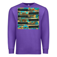 Purple Hairdresser Parting Comb With Leopard And Glitter Seamless Pattern Bbs Premium Sweatshirt - BundleAndBundleShop