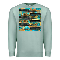 Seafoam Hairdresser Parting Comb With Leopard And Glitter Seamless Pattern Bbs Premium Sweatshirt - BundleAndBundleShop