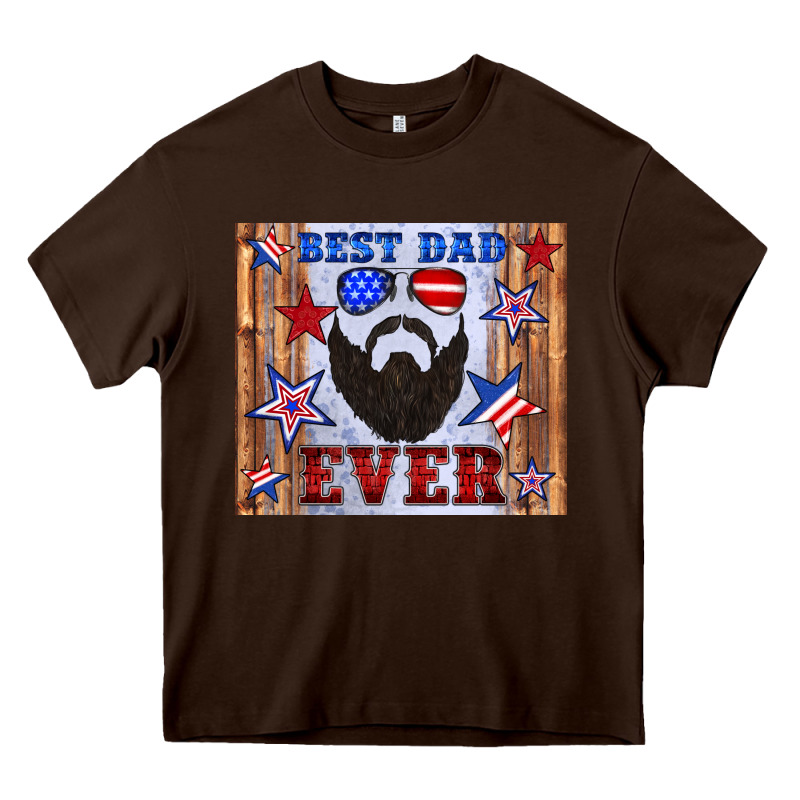 Best Dad Ever American Flag Heavy Core Tee by Artiststas | Teevron