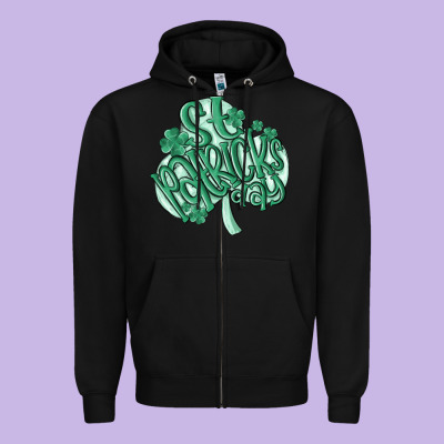 St Patrick's Day Zipper Hoodie Designed By Maliassmallbusiness