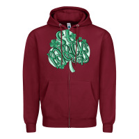 Burgundy st patrick's day Zipper Hoodie - MaliasSmallBusiness