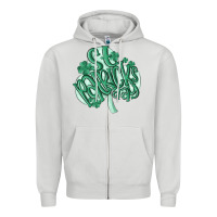 Dove Grey st patrick's day Zipper Hoodie - MaliasSmallBusiness