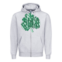 Heather Grey st patrick's day Zipper Hoodie - MaliasSmallBusiness