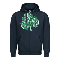Navy st patrick's day Zipper Hoodie - MaliasSmallBusiness