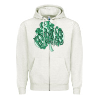 Oatmeal Heather st patrick's day Zipper Hoodie - MaliasSmallBusiness