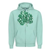 Seafoam st patrick's day Zipper Hoodie - MaliasSmallBusiness