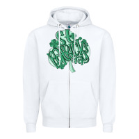 White st patrick's day Zipper Hoodie - MaliasSmallBusiness